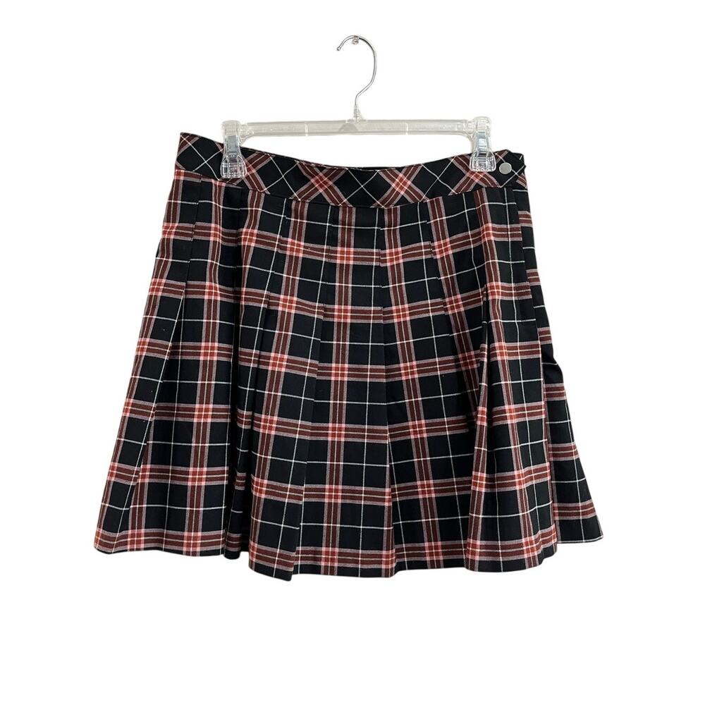 H&M Plaid Pleated Skirt Y2K Dark Academia Mini Schoolgirl Sz 10